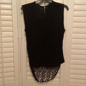 Black sleeveless top